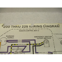 OMC Evinrude Johnson Wiring Diagram 200 thru 225 HP Model Outboards