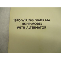 1970 OMC Evinrude & Johnson Outboard Wiring Diagrams 60 85 115 Hp w/Alternator