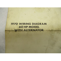 1970 OMC Evinrude & Johnson Outboard Wiring Diagrams 60 85 115 Hp w/Alternator