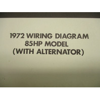 1972 OMC Evinrude & Johnson Outboard Wiring Diagrams 65 85 100 125 Hp w/Alternator