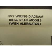 1972 OMC Evinrude & Johnson Outboard Wiring Diagrams 65 85 100 125 Hp w/Alternator