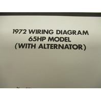 1972 OMC Evinrude & Johnson Outboard Wiring Diagrams 65 85 100 125 Hp w/Alternator