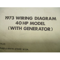 1973 OMC Evinrude & Johnson Outboard Wiring Diagrams 25 40 50 HP Models