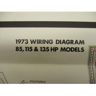 1973 OMC Evinrude & Johnson Outboard Wiring Diagrams 50 65 85 115 135 HP Models
