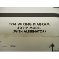 1974 OMC Evinrude & Johnson Outboard Wiring Diagrams 9.9 15 25 40  HP Models