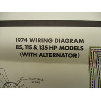 1974 OMC Evinrude & Johnson Outboard Wiring Diagrams 50 70 85 115 135 HP Models