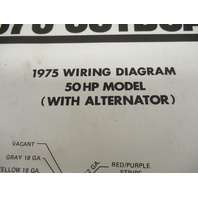 1975 OMC Evinrude & Johnson Outboard Wiring Diagrams 50-135 Hp w/Alternator