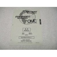 438689 OMC Evinrude Johnson 3-4 HP Outboard Parts Catalog 1997 Final Edition