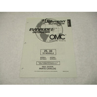 438699 OMC Evinrude Johnson 25-30 HP TE Outboard Parts Catalog 1997 Final Edition