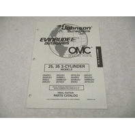 438703 OMC Evinrude Johnson 25/35 HP 3-CYL Outboard Parts Catalog 1997 Final Ed