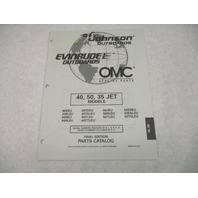 438704 OMC Evinrude Johnson 40/50 HP 35 JET Outboard Parts Catalog 1997 Final Ed