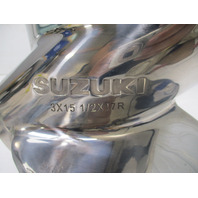 15.5 X 17 Pitch SS Propeller for 150-300 HP 4-Stroke Suzuki Outboards