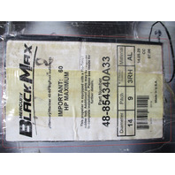 854340A33 14 x 9 P Prop for Mercury Mariner 40-60 HP 4 Stroke BigFoot Outboards