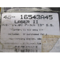 16543A45  14 X 19P LH Counter Rotation Mercury Laser II SS Prop 4 3/4 Gearcase