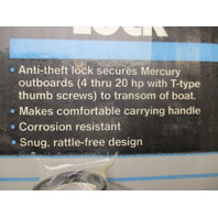 65050A7 Anti-Theft Motor Lock Mercury 4-20hp Outboard W/ T-Type Clamp Screws