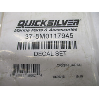 37-8M0117945 Top Cowl Decal Set for Mercury 8 or 9.9 FourStroke Outboards