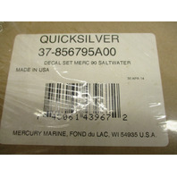 37-856795A00 OEM Decal Set for Mercury 90 HP Saltwater Outboards