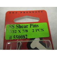 S&J 550082 OUTBOARD SHEAR PINS SP09, 7/32 x 7/8 McCulloch Sears Wizard