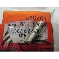 550261 S&J SS SHEAR PINS SP30, .367 x 2-5/8, Evinrude Johnson 100 HP OMC Outdrive
