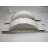 White Poly Boat Trailer Fender Set  33 3/4
