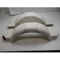 White Poly Boat Trailer Fender Set  33 3/4" L x 9 3/4" H x 7" W