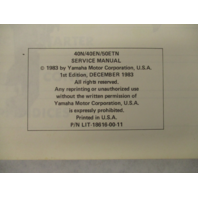 LIT-18616-00-11 1983 Yamaha Outboard Service Manual 40N/50N
