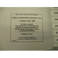 LIT-18616-SD-02 1988 Yamaha Stern Drive Service Manual V6 4.3 V8 5.0 5.7