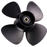 AMITA4 (A) 4-Blade 10 X 7 High Thrust Propeller for Honda Yamaha 8-20 HP Motors