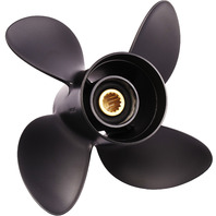 AMITA4 (D) 4-Blade 12.8 X 17 Pitch Propeller for YAMAHA/NISSAN/TOHATSU 60-140 HP