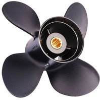 AMITA4 (B) 4-Blade 10.2 X 11 Pitch Propeller for HONDA/NISSAN/TOHATSU 25-30 HP