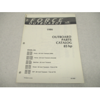 OB4085 Outboard Parts Catalog for Force Bayliner 85 Hp 1986