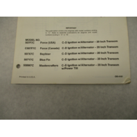 OB4161 Outboard Parts Catalog for Force 50 HP C Models 1987 Bayliner