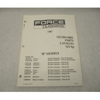 OB4163 Outboard Parts Catalog for Force 125 HP B Models 1987