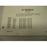 OB4198 Outboard Parts Catalog for Force 125 HP A Models 1988 Bayliner