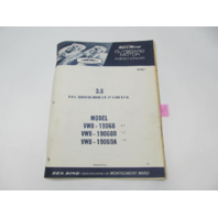 Outboard Motor Parts Catalog for Wards Sea King 3.5 HP 1964-66 VWB-19068/B 19069A