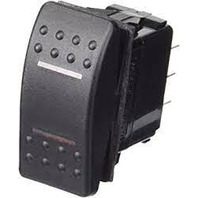 SIERRA ILLUMINATED CONTURA  ROCKER SWITCH-On-Off-On, DPDT