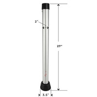 Sequoia Aluminum Twist-Lock Table Leg Replacement for RV/Boat