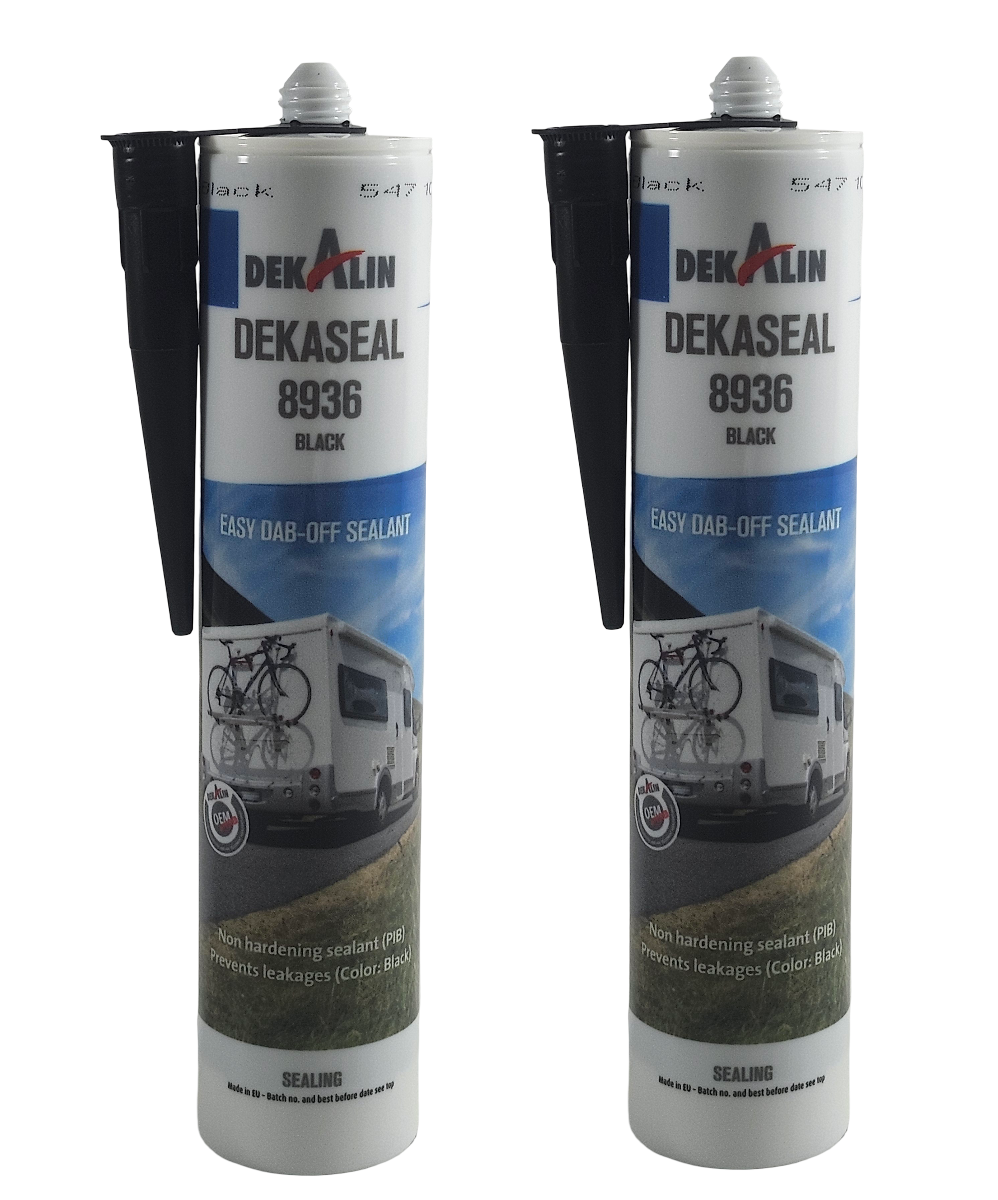 Dekalin Dekaseal 8936 2 Pack 310ml Cartridge Plastic-Elastic Black Sealant / Adhesive