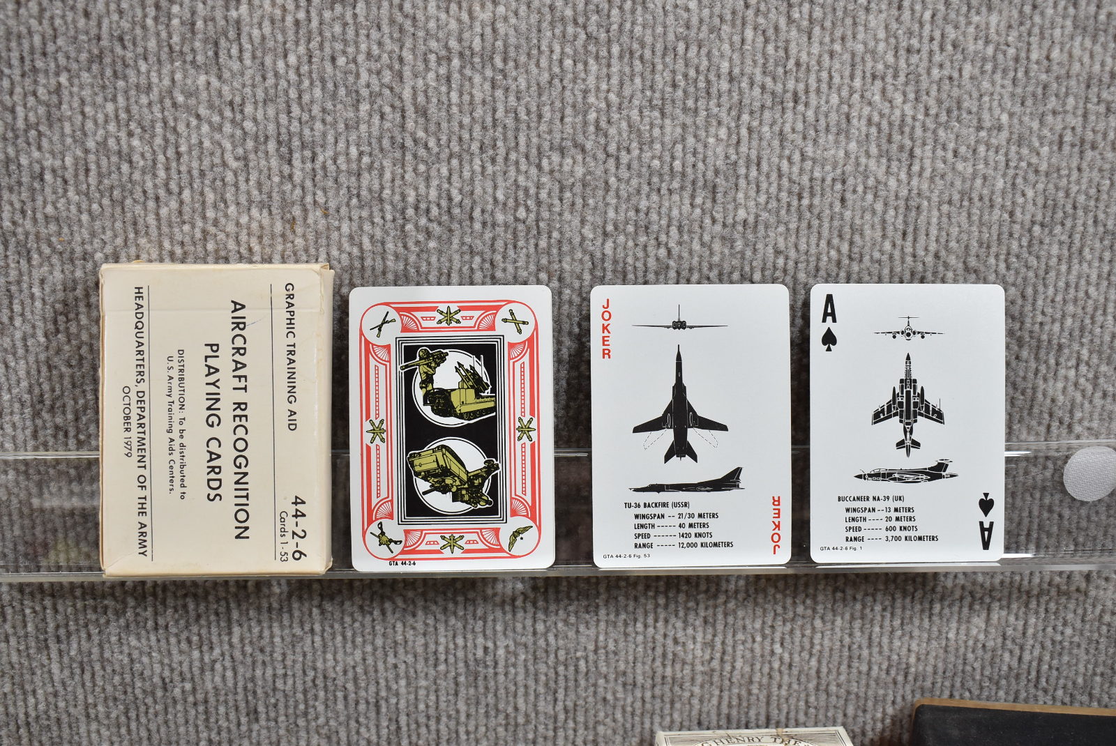 VTG Playing Cards U.S. Army Training Aircraft Recognition Cards Aid 44
