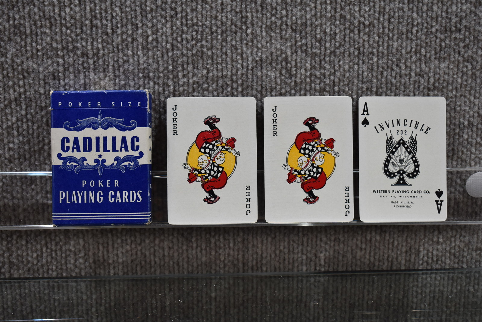VTG Playing Cards Western Playing Card Co. Cadillac Poker Cards Invincible 202 Air Capital