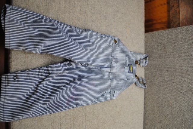 Vintage OshKosh Vestbak Union Sanforized Hickory Stripped Overalls