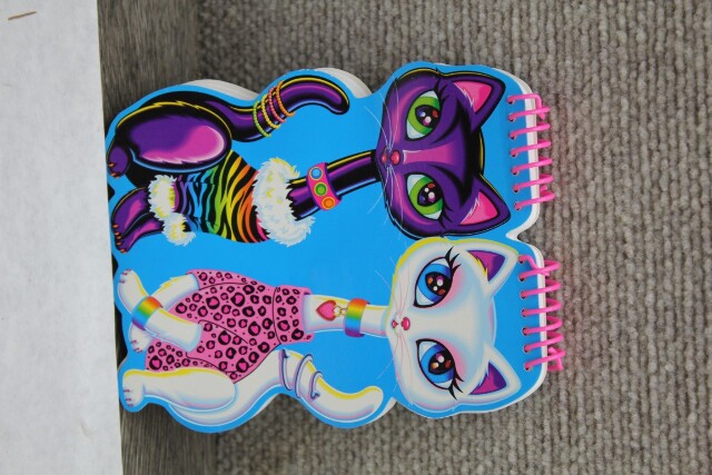 Vintage Early 1990&rsquo;s Lisa Frank Twin Diva Cat Cats Spiral Notebook