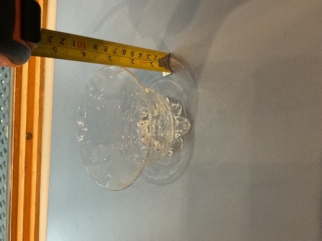 Venetian Clear Small Footed Glass Nut Bowl