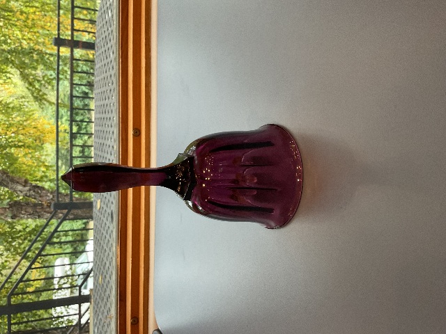 VTG FENTON Art Glass Bell Amethyst Purple