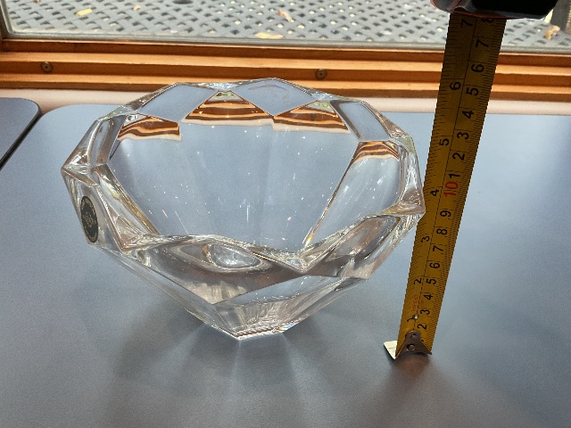 Vintage Lenox "CARAT" Crystal Bowl Octagon Diamond Shape
