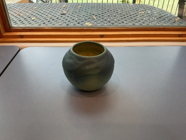 Vintage Van Briggle Pottery Turquoise Vase Matte Finish Signed