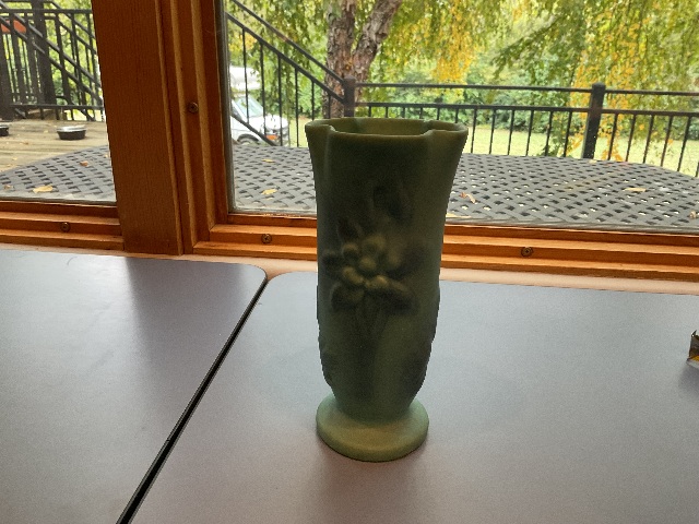 Vintage Van Briggle Pottery Turquoise Vase Matte Finish Signed