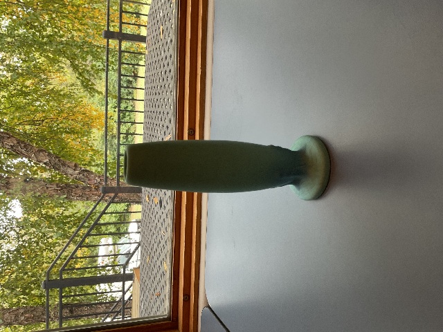 Vintage Van Briggle Pottery Turquoise Vase Matte Finish Signed