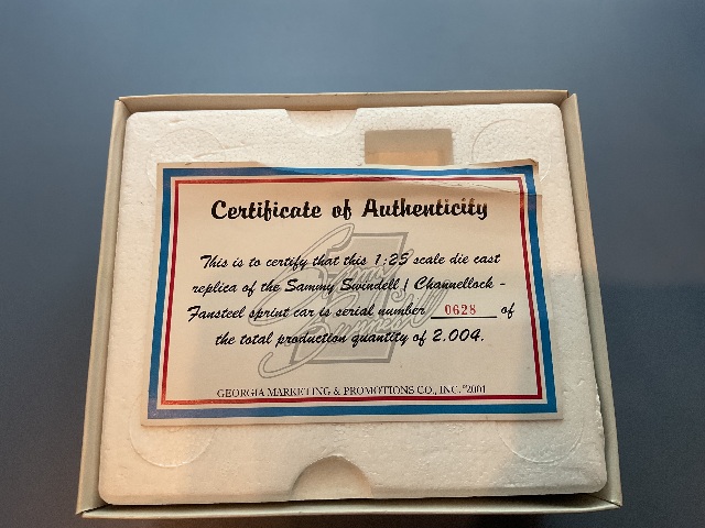 Channel Lock Fansteel 1:25 Scale Die Cast Sprint Car Sammy Swindell