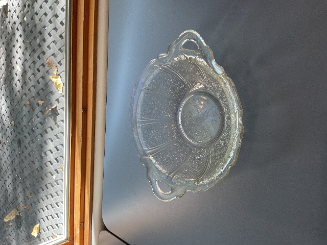 VTG Jeannette "Cherry Blossom" depression glass bowl